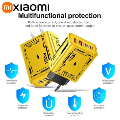 Xiaomi 120W Ultra Fast GaN USB C Charger Quick Charge 3.0 Type C Power Adapter For iPhone Samsung And Xiaomi