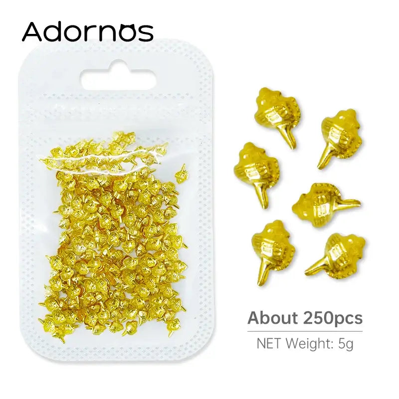 Resin Filling Metal Rivet Moon Stars Nail Art Decorations Mixed Beach Ocean Style Jewelry DIY Charms 5g-HYLD-14