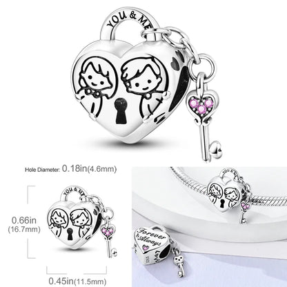 Pink Butterfly Luminous Firefly Dangle Charms 925 Sterling Silver Beads for DIY Jewelry KTC929