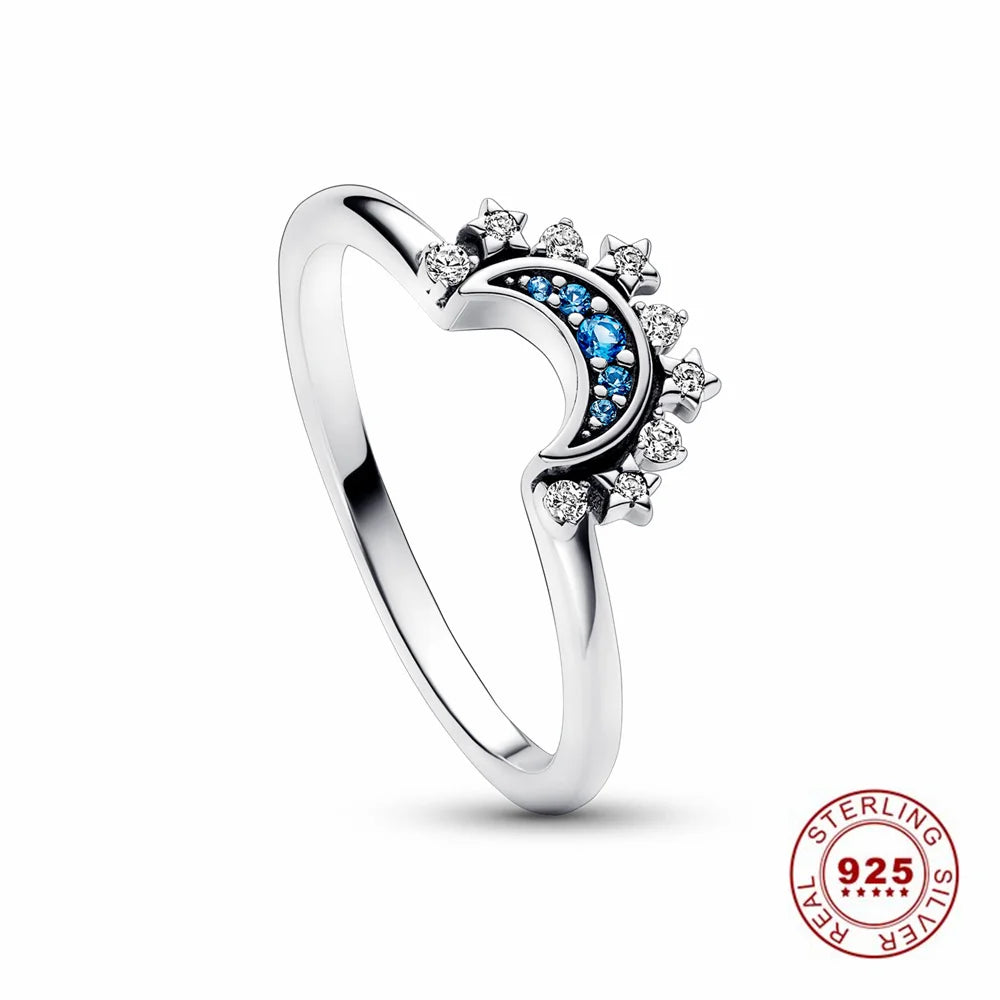 Crown 925 Sterling Silver Rose Gold Stackable Ring with Shiny Zircon for Women Elegant Wedding and Party Gift PAR007-A