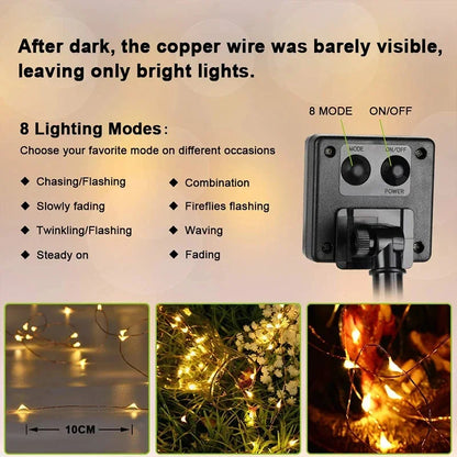 300LED Solar String Lights Outdoor Waterproof Fairy Lights