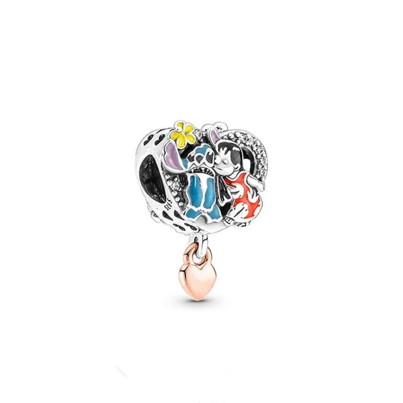 Exquisite 925 Silver Elephant and Dog Bead Mouse Pendant for European Original Bracelet DIY Jewelry