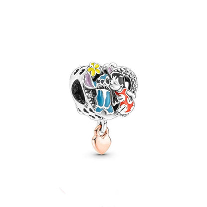 Exquisite 925 Silver Elephant and Dog Bead Mouse Pendant for European Original Bracelet DIY Jewelry