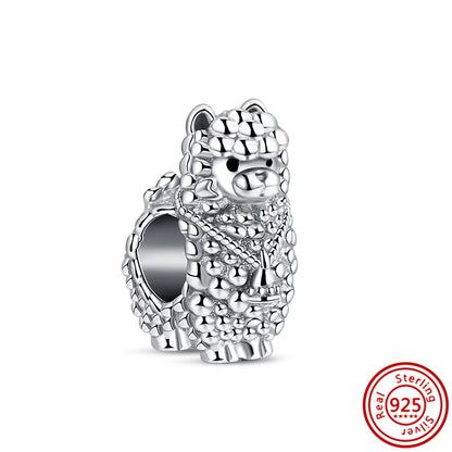 Silver Animal Hearts Infinity Crown Bead Charms Bracelet for Women 925 Sterling Silver Jewelry Y134