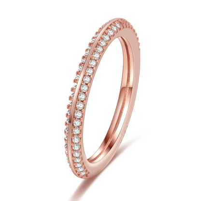 Silver Plated Luxury Stackable Ring with Real Zircon Flower Design for Women's Engagement and Wedding Parties APTR002