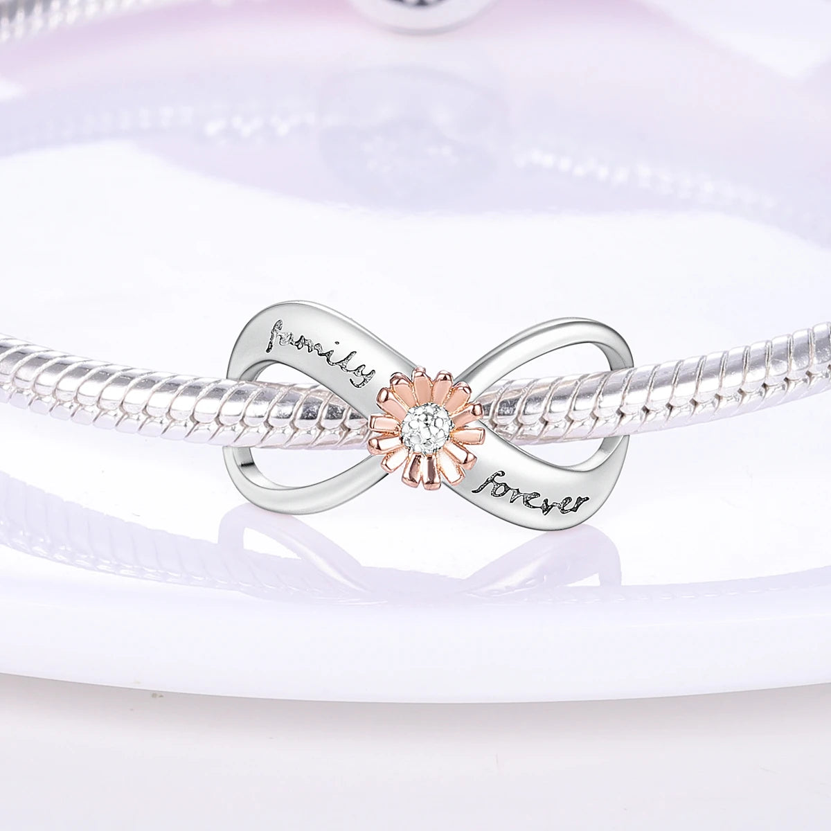 Silver Plated Travel Sunflower Lucky Charms Dangle Pendant Fit Original Pandora Bracelet DIY