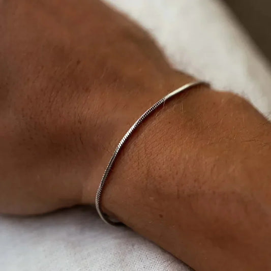 Classic Gold Color Snake Chain Bracelets for Couples with Lobster Clasp Fashion Jewelry
