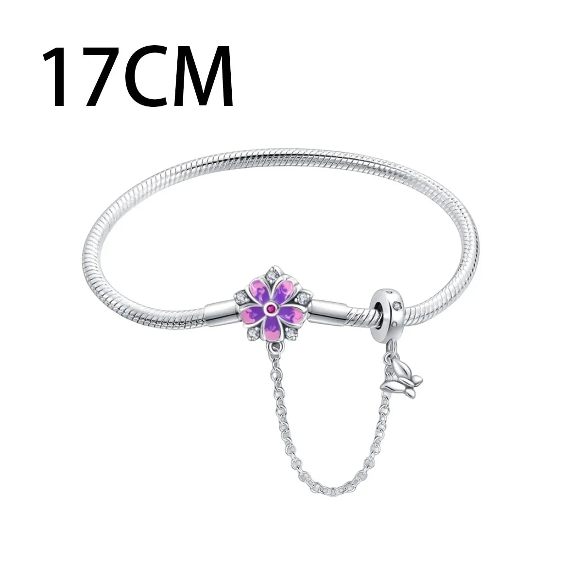 925 Sterling Silver Purple Heartsease Hydrangea Charms for DIY Jewelry Necklace and Bracelet Gifts