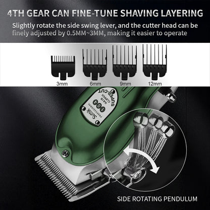 Professional All Metal Rechargeable Dog Hair Clipper Low Noise Pet Grooming Trimmer for Puppies and Cats