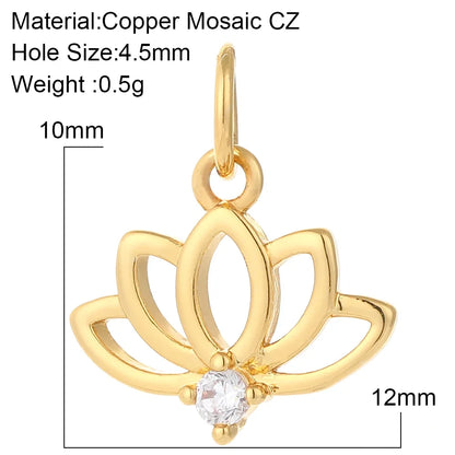 Charming Gold Moon Flower Bird Pendant for DIY Jewelry Making
