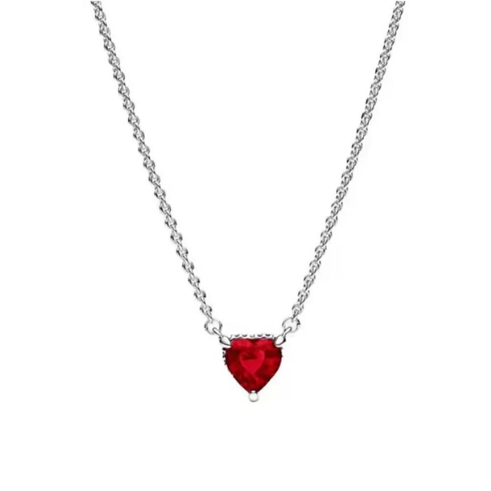 Zircon Love Heart Pendant Necklace Top Rated DIY Jewelry Charm for Women B5510