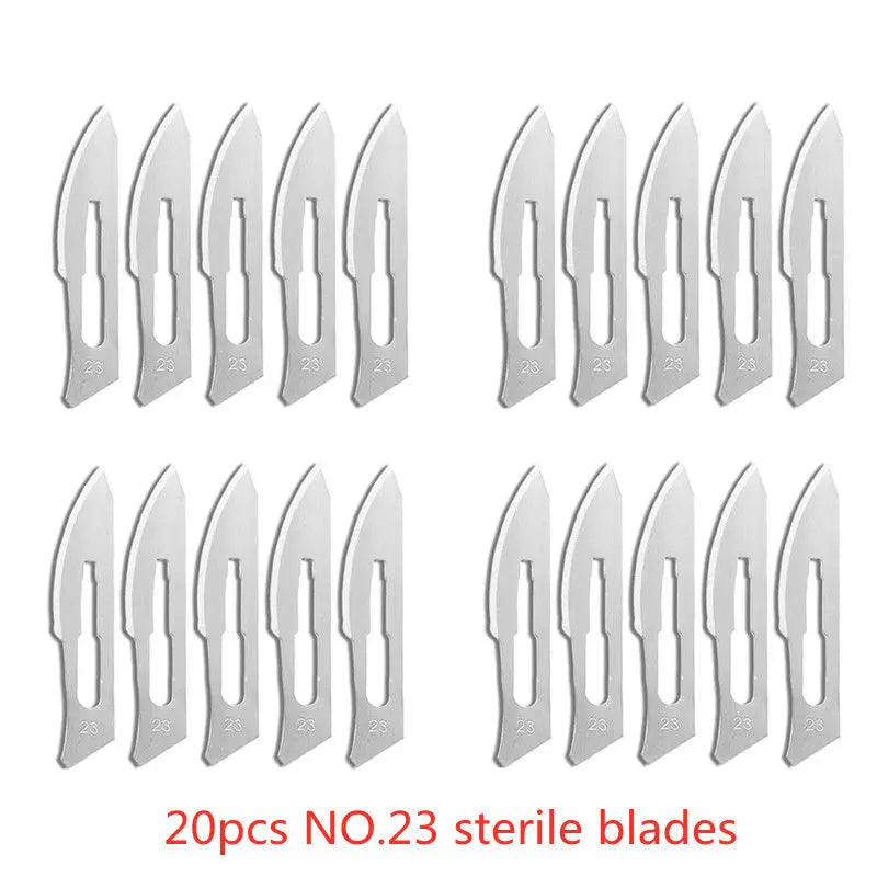 20-100pcs Top-Rated Carbon Steel Surgical Blades for DIY Phone Repair & Grooming 20pcs NO.23