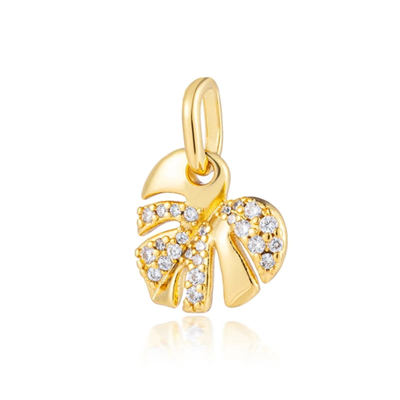 Golden Dragon Double Heart Dangle Charm Bead For 925 Bracelet