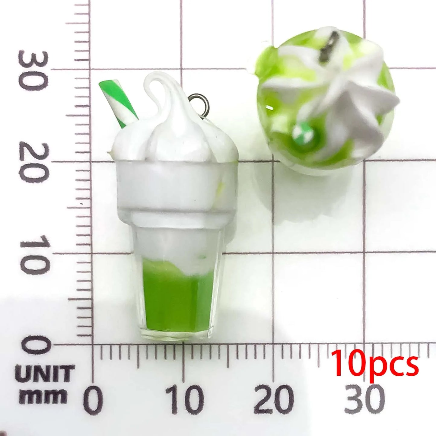 3D Ice Cream Resin Charms Set for DIY Jewelry Crafting