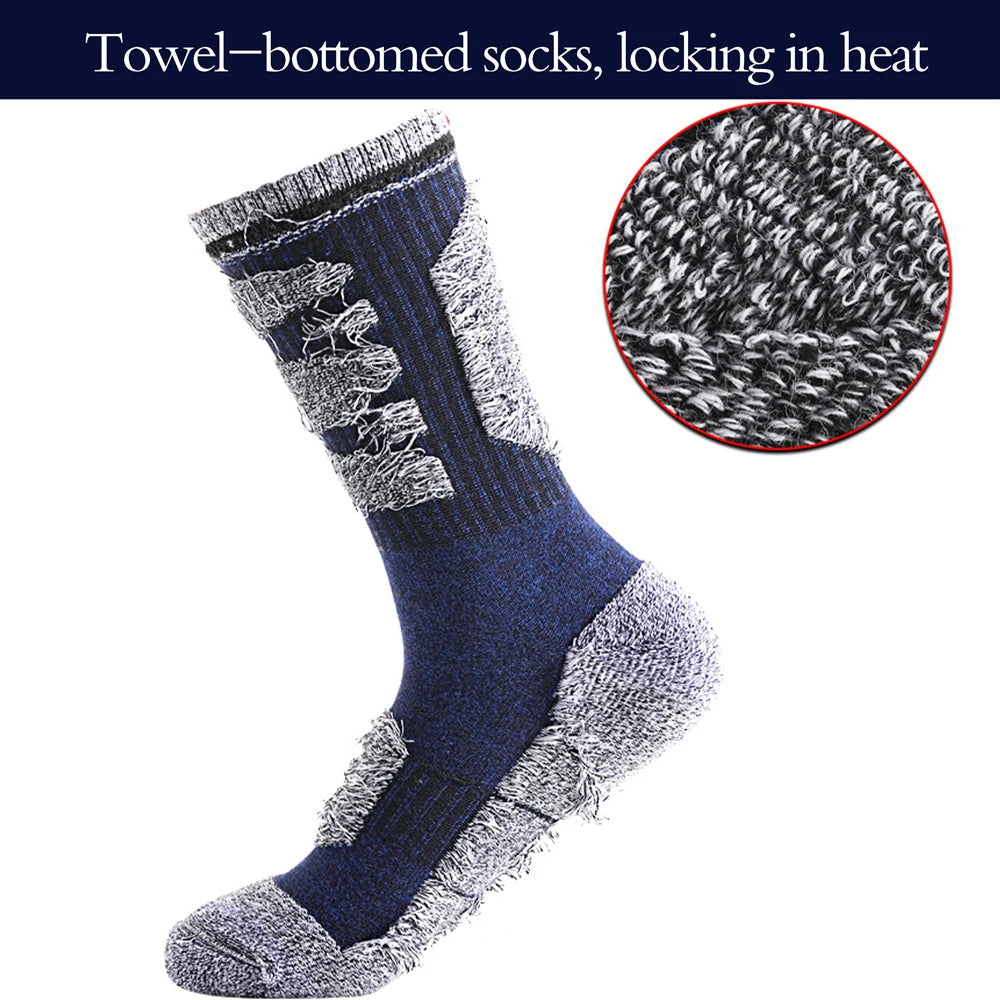 Thermal Thick Winter Hiking Socks Cotton Cushion Sole