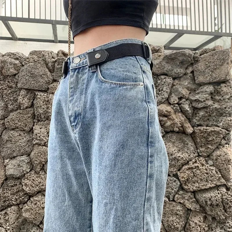Canvas Adjustable Elastic Waist Band Invisible Belt for Jeans