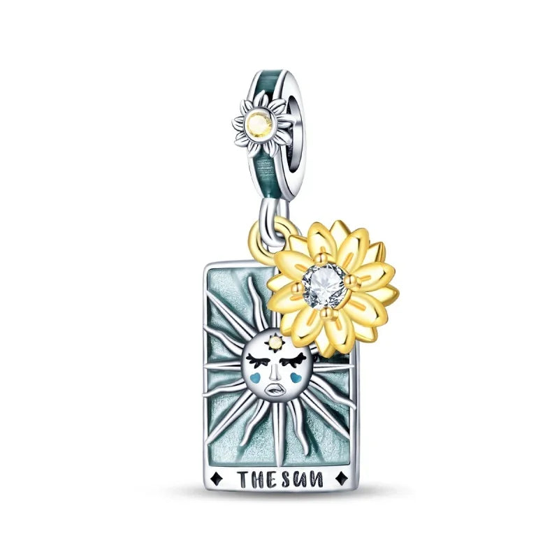 925 Sterling Silver Tarot Death God Charm Beads for Necklace and Bracelet DIY Fine Jewelry Gifts