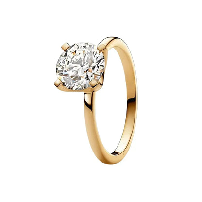 Original 925 Sterling Silver Heart Crown Bow Moon Shell Colorful Crystal Ring for Women Fine Jewelry Gift XR185