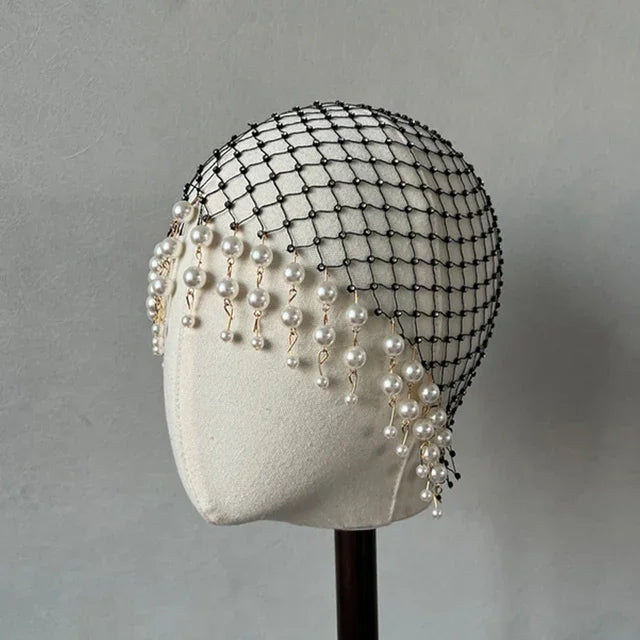 Handmade Pearl Tassel Wedding Headband Luxury Hairpiece