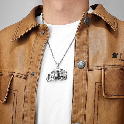 Stainless Steel Punk Biker Pendant Necklace for Men and Women Fashion Jewelry