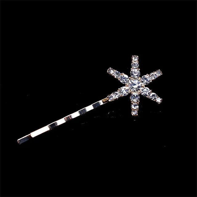 Geometric Stars & Moon Rhinestone Hair Clip Set - Top-Rated Bridal Hair Accessories 14