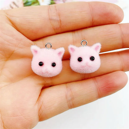Charming Resin Cat Pendant Set for DIY Jewelry Creations