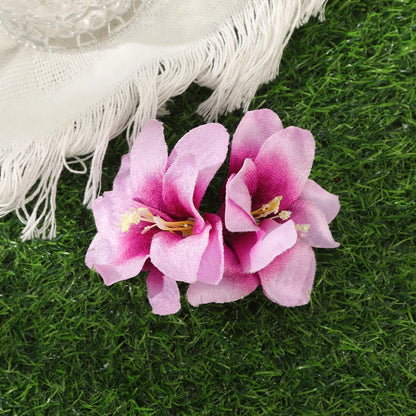 Bohemian Orchid Flower Hair Clips for Women Bridal Beach Wedding Hair Accessories