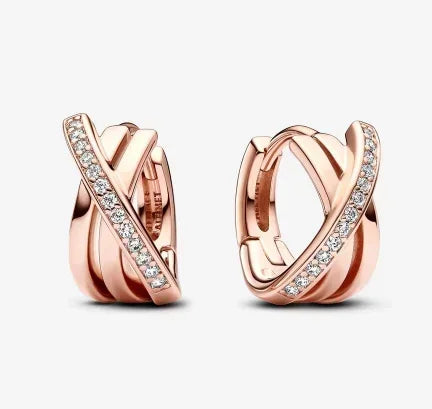 Luxury 925 Sterling Silver Chunky Hoop Earrings with Big Heart Zircon Accents for Women Wedding Party Jewelry Gifts