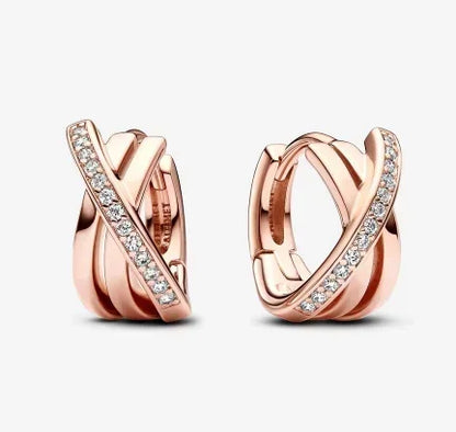 Luxury 925 Sterling Silver Chunky Hoop Earrings with Big Heart Zircon Accents for Women Wedding Party Jewelry Gifts