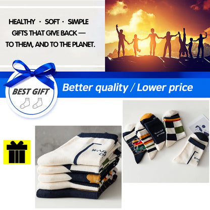 6 Pairs Breathable Mid Calf Sports Socks Men Odor Control