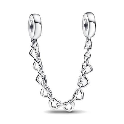 European Mother's Day Love Heart Spring Blue Pendant Bead Charm Jewelry for Women