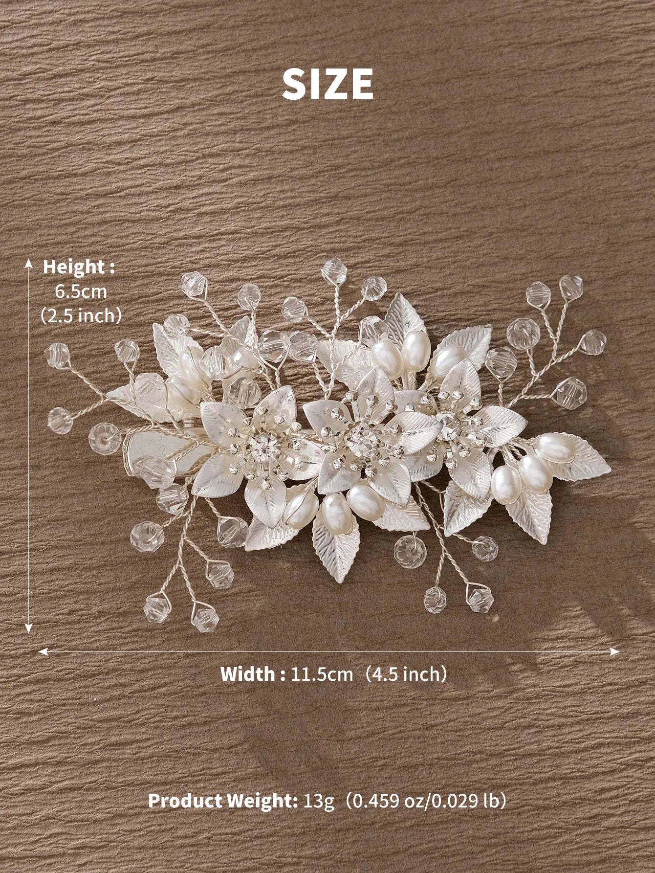 Elegant Bridal Pearl Hairpins Gold Metal Flower Hair Accessories for Women and Girls