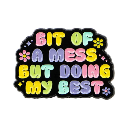 Train Skeleton Enamel Pin Funny Quote Brooch Badge for Clothes Bags Yoga Jewelry Gift for Friends