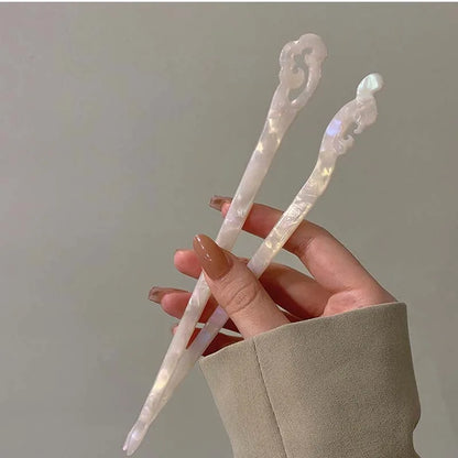 Vintage Chinese Acetate Resin Hair Stick for Women - Elegant Wedding Hairpin Jewelry Accessories