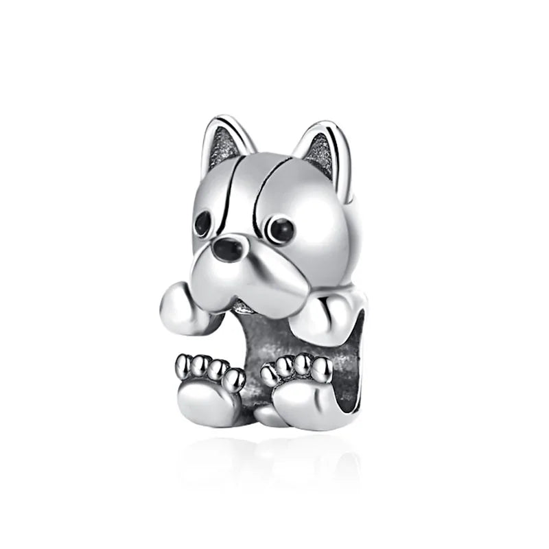SilverSparkle Animal Skull Pendant for DIY Jewelry Bracelets B4117