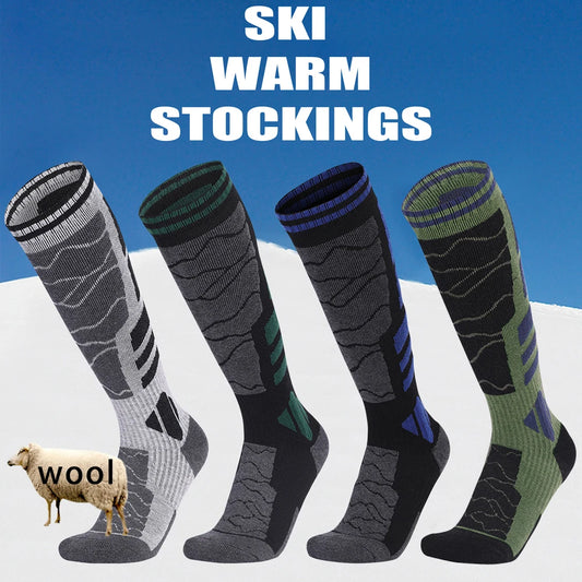 Merino Wool Cotton Winter Men Warm Ski Thermal Socks