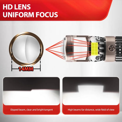 High-Power Mini LED Projector Headlight Bulbs 26000LM 150W 9005 9006 6500K Fog Lights for Easy Installation