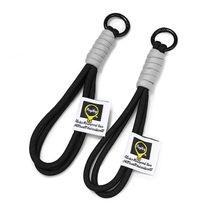 Iridescent Braid Rope Keychain Carabiner for Backpack and DIY Jewelry