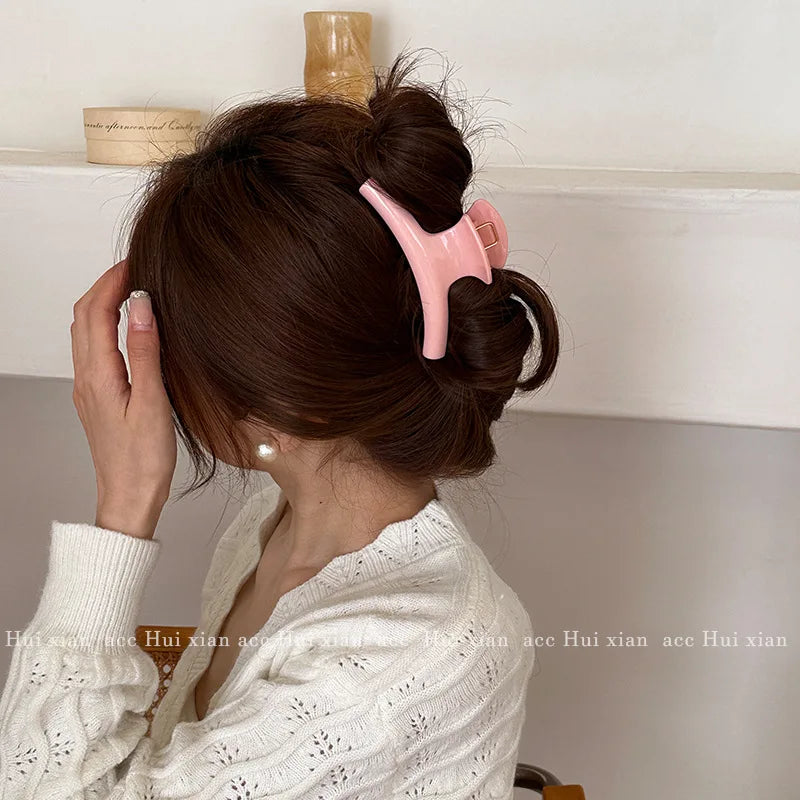 Vintage Large Thick Crab Hair Claw Clips For Women Kpop