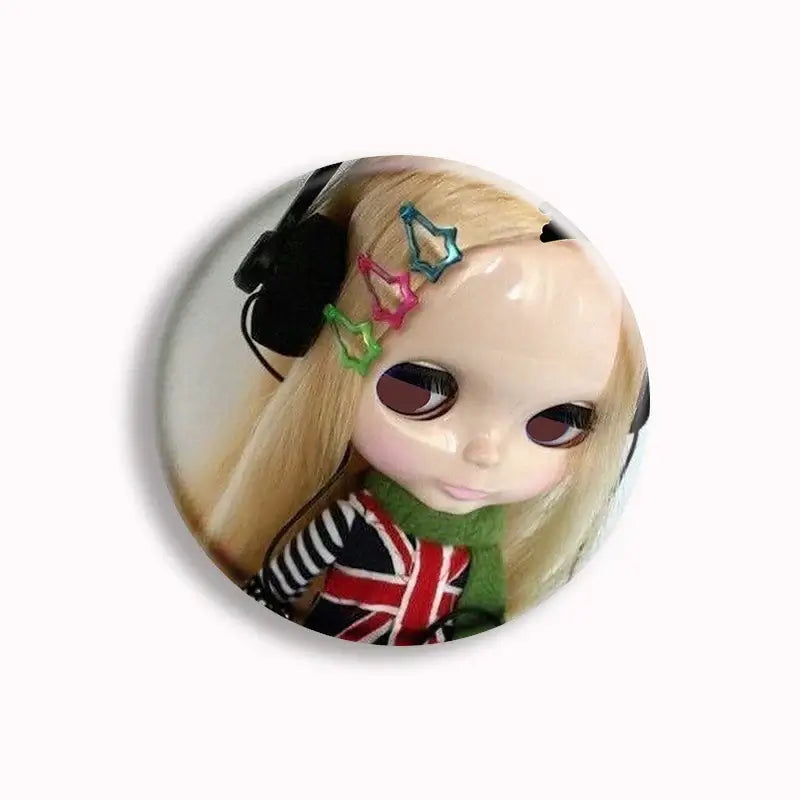 Music Blythe Doll Gothic Style Button Pin Brooch Badge 2