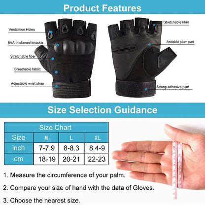New Tactical Gloves Half Finger Combat Protective Gear for Men