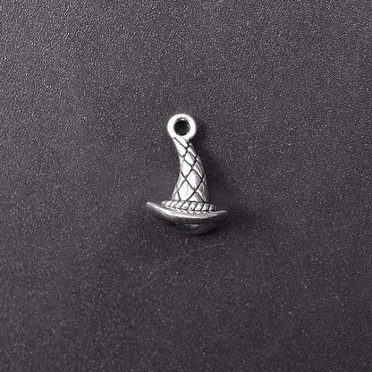 20 Pieces Lot Wicca DIY Witch Hat Charms Metal Alloy Pendants 25656