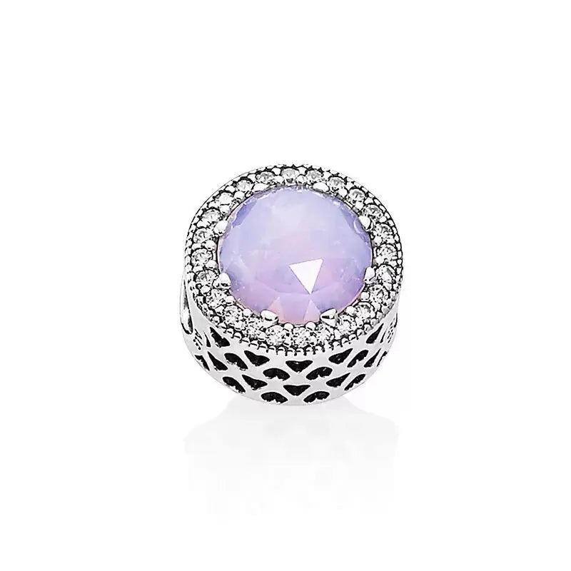 European Zircon Charm Beads 925 Silver Pendant Necklace for Women Gift P806