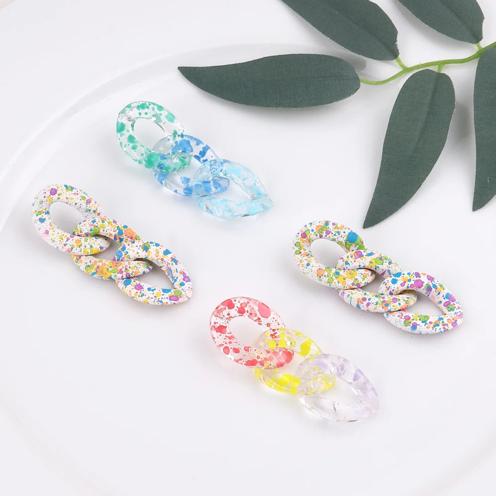 FishSheep Bohemian Candy Color Choker Necklace and Earrings Set for Women 2022 Fashion Jewelry