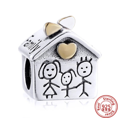 925 Silver Hot Air Balloon Castle Tower Mushroom Charms