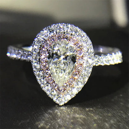Classic Lady Lab Diamond Ring in 925 Sterling Silver Elegant Bridal Engagement Jewelry Gift for Women Style 5