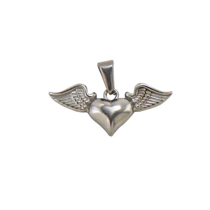 RHYSONG Tarnish Free Gold Plated Angel Cross Heart Pendant for Women Jewelry Making