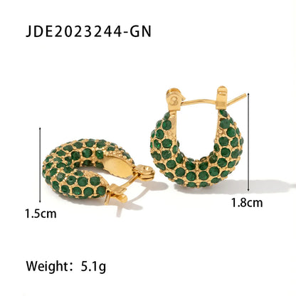 Youthway Stainless Steel Geometric Hoop Earrings Waterproof Fashion Jewelry for Women 2022