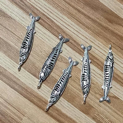 Trendy 3D Sardine Fish Charms Set - DIY Zinc Alloy Animal Charms