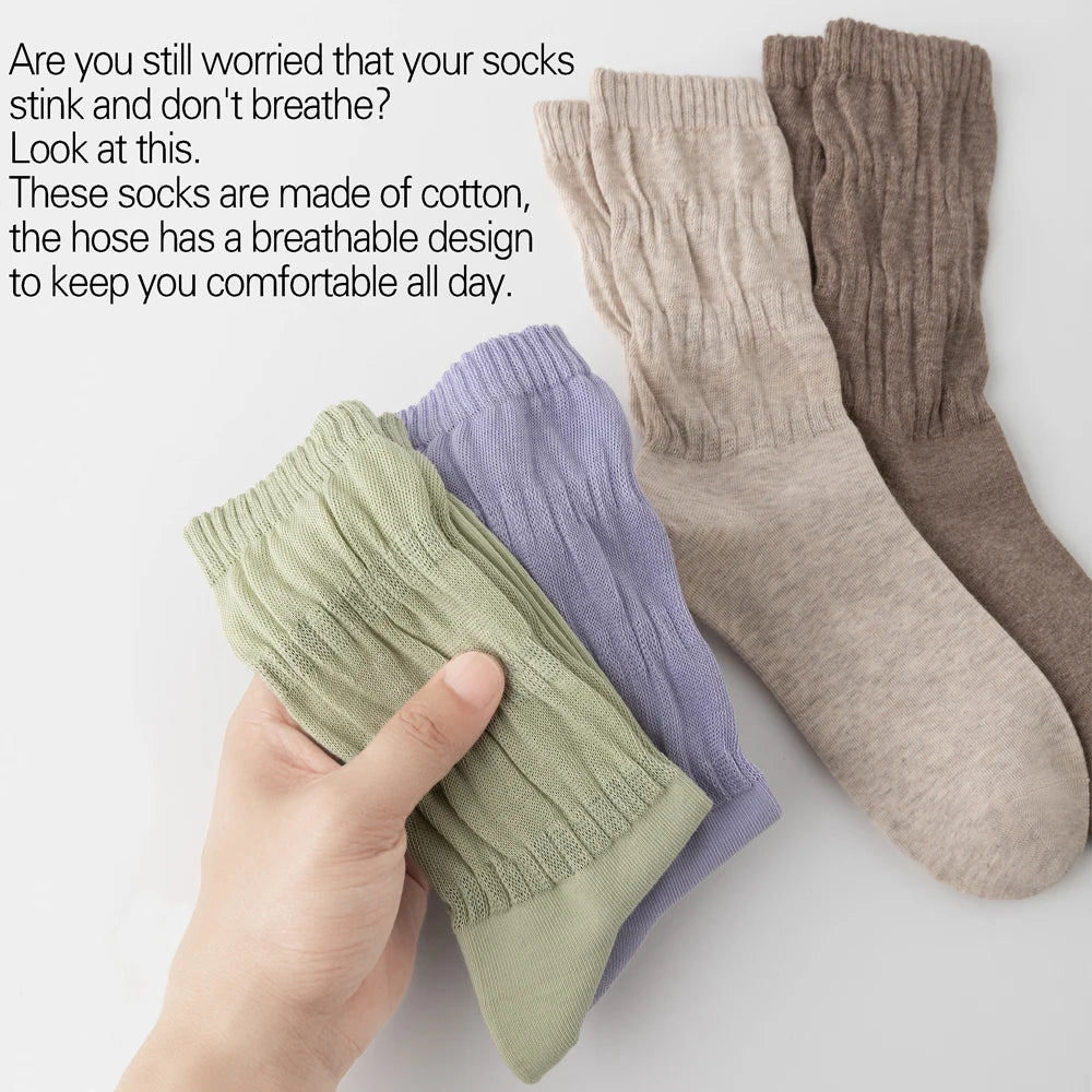 3 Pairs Antibacterial Breathable Seamless Socks Women